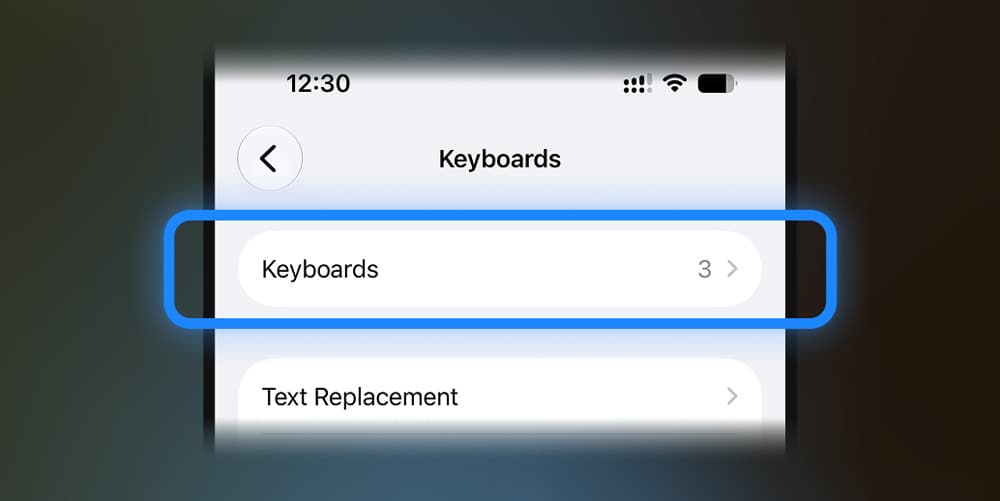 TypeBoost iOS-Tastatur hinzufügen – Schritt 2