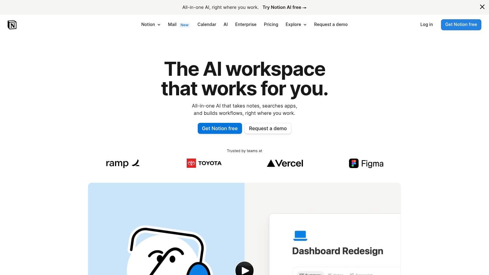 Notion AI Website