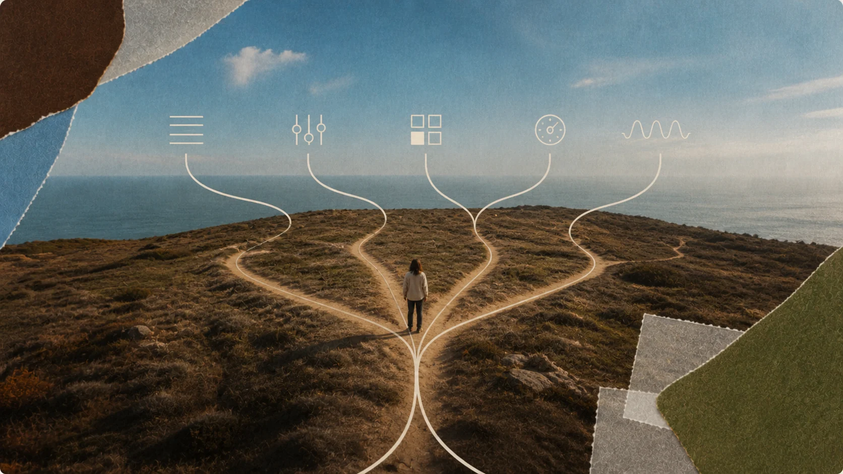 Five paths representing different Mac text expander workflows