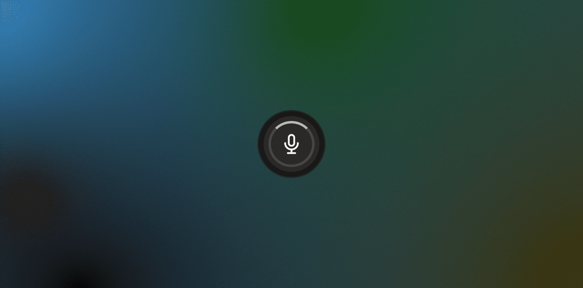 The Instant Action HUD recording voice, running the Clean Transcription action, and confirming that the result was inserted